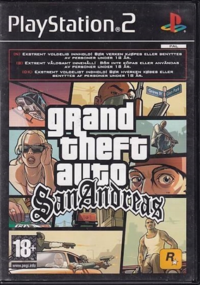Grand Theft Auto San Andreas - PS2 - Uden manual (B Grade) (Genbrug)
